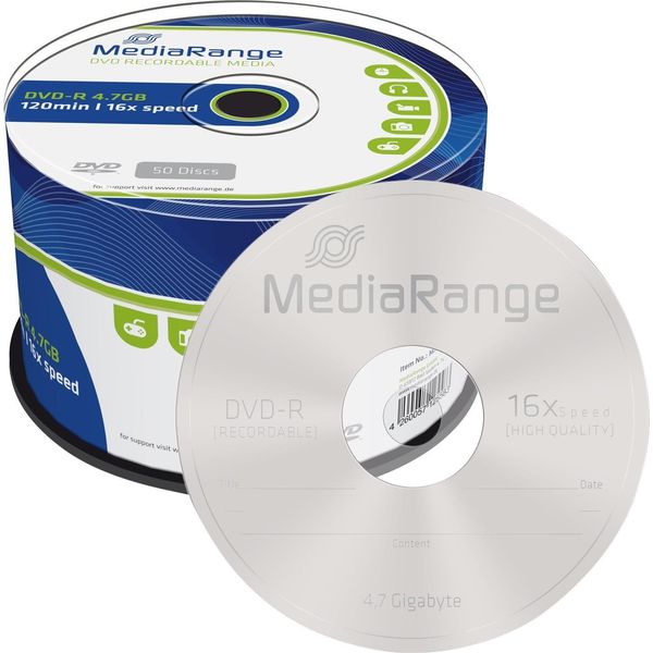 Mediarange DVD-R 4,7GB 50Pcs Spindel 16X-image
