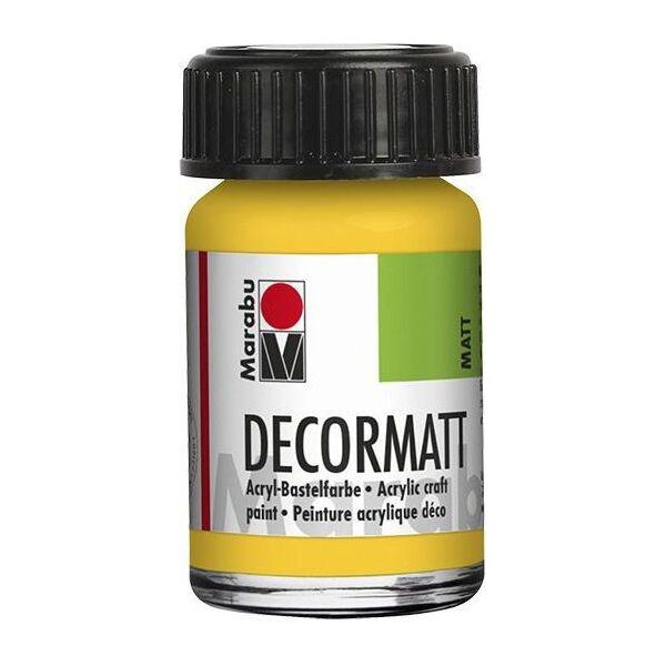 Marabu 1401 39 021 Decormatt Acrilico, Giallo Medio 021, 15 Ml-image