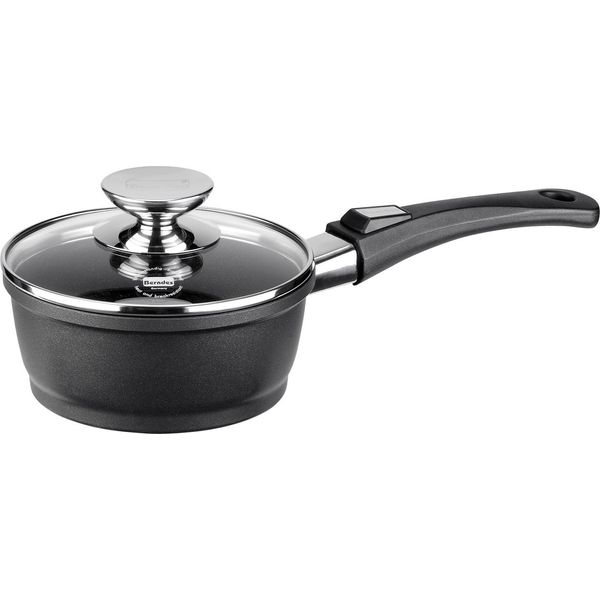 Berndes Vario Click Induction Casseruola Con Coperchio In Vetro, Pentola Di Cottura, Rivestimento Antiaderente, Alluminio Fuso, Nero, Ø 16 Cm, 031151-image