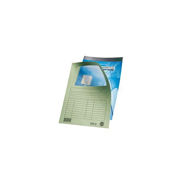 Cartella Leitz, Din A4, In Cartone, Con Finestra, Bianco 160 G/M², Sezione Superiore Con Griglia Di Stampa Iscrivibile, Visibile-image