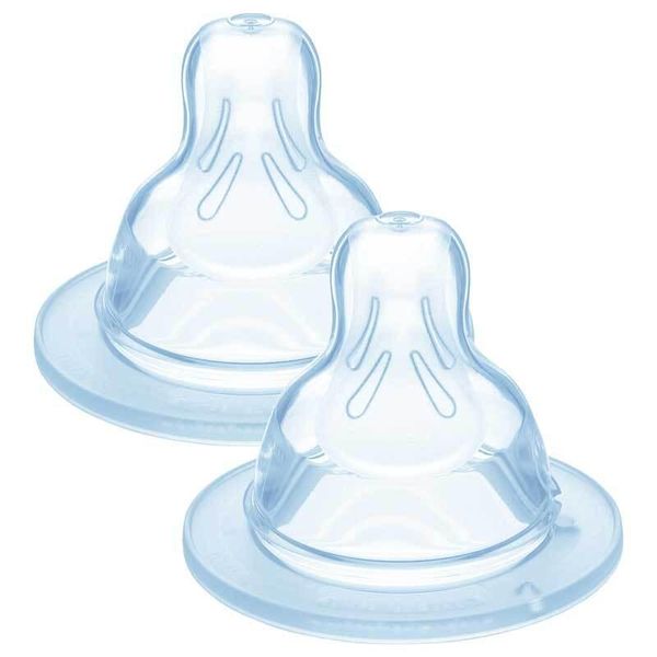 Mam Baby Tettarella A Collo Largo In Silicone Skinsoft (X) Da 6 Mesi - Porridge-image