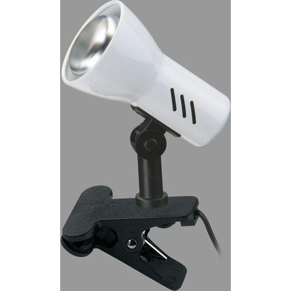Lampada A Morsetto Lampada A Morsetto 1Xe14 Orientabile Interruttore A Cordicella Metallo Bianco Briloner-image