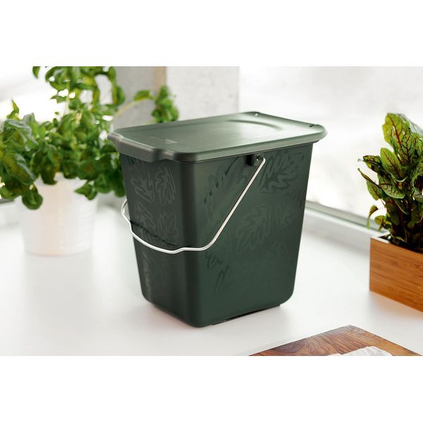 Rotho Bidone Per Il Compost Greenline 7L 26X20,8X25Cm Verde Faggio-image