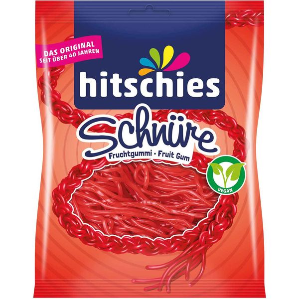 Hitschies Strawberry Strings Stringhe Fruttate Al Gusto Di Fragola 125G-image
