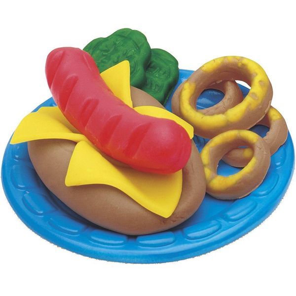 Hasbro Play-Doh Burger Party, Che Include Una Pressa Per Hamburger E 5 Barattoli Di Argilla Da Modellare-image