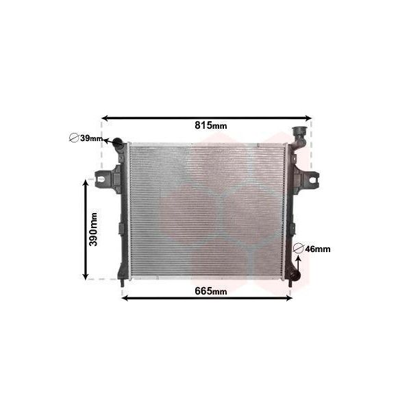 Van Wezel 21002059 Radiatore Acqua Radiatore Motore Per Jeep Grand Cherokee Iii (Wh, Wk) Commander (Xk, Xh)-image