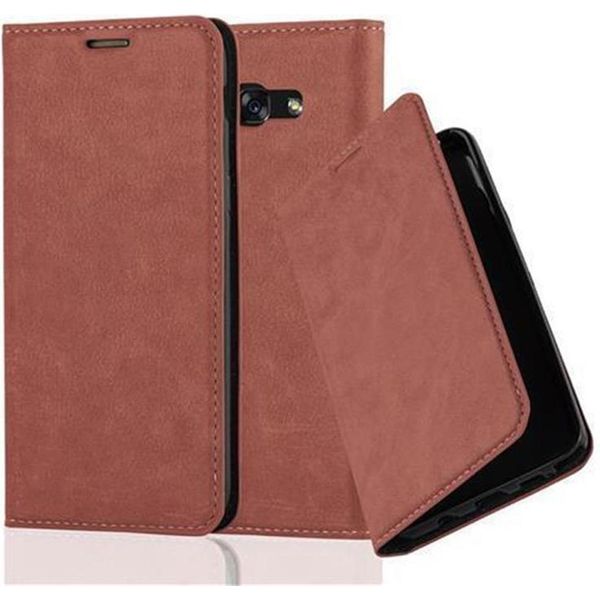 Cadorabo Cover Per Samsung Galaxy A5 2017 Cover Protettiva In Marrone Custodia Per Telefono Cellulare Cover Chiusura Magnetica-image