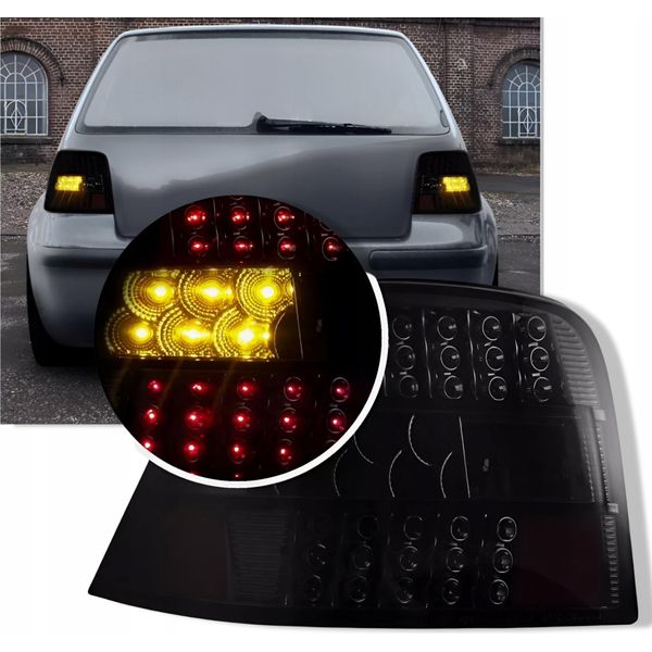 Jom Led Luci Posteriori Set Luci Posteriori Destra Sinistra Vw Golf 4 Nero Profondo-image