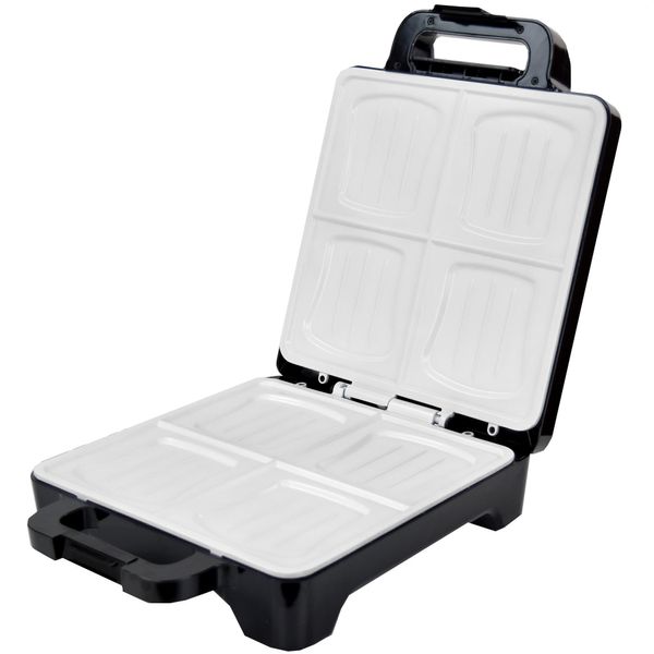 Macchina Per Panini In Ceramica Grivy | Tostapane Per Panini | Termostato | Acciaio Inox-image