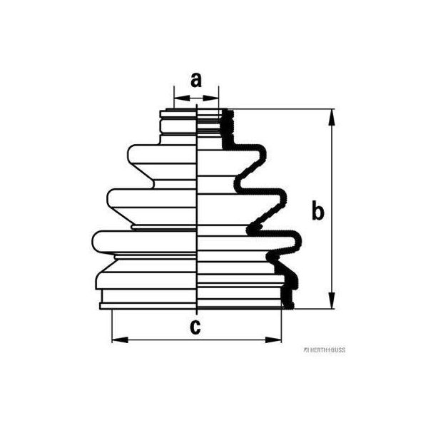 Herth+Buss Jakoparts Set Di Soffietti, Albero Motore Asse Anteriore Sinistro J2867004-image