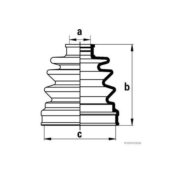 Herth+Buss Jakoparts Set Di Soffietti, Albero Motore Asse Anteriore Sinistro J2881017-image