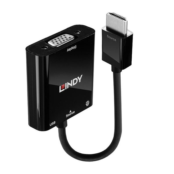 Lindy 38285 Convertitore Lindy Da Hdmi A Vga E Audio 1080P Senza Ridimensionamento-image