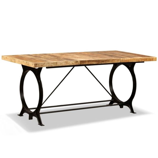 Vidaxl Tavolo Da Pranzo In Legno Massiccio Di Mango Grezzo 180 Cm-image