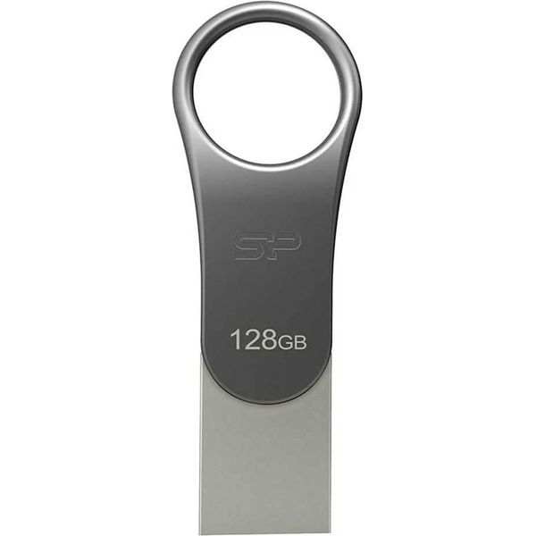 Silicon Power SP128GBUC3C80V1S Usb-Stick 128GB Silicon Power USB3.0 C80 Silver Type-C Ready-image