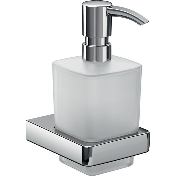 Emco Trend Distributeur De Savon Liquide, RéCipient En Verre Cristal Satiné, Pompe Doseuse En Plastique, Chromé, 022100100, 022100100-image