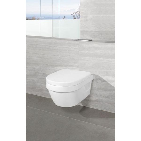 Villeroy & Boch Architectura Wc à Fond Creux Compact, Directflush, Suspendu, 350X480Mm, Blanc, 4687R0R1, 4687R0R1-image