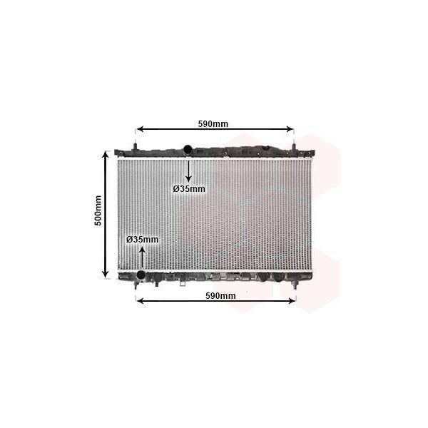 Van Wezel 82002077 Radiatore Acqua Radiatore Motore Per Hyundai Trajet (Fo)-image