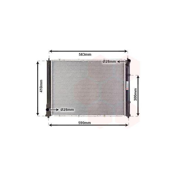 Van Wezel 02002149 Radiatore Acqua Radiatore Motore Per Rover 25 Hatchback (Rf)-image