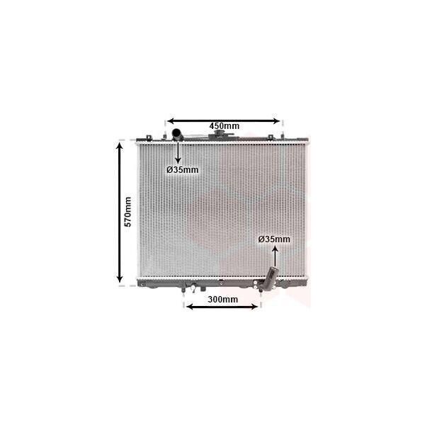 Van Wezel 32002162 Radiatore Acqua Radiatore Motore Per Mitsubishi L 200 (K7T, K6T) Pajero Sport I Suv (K7, K9)-image