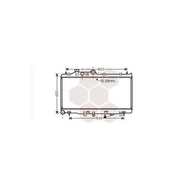 Van Wezel 51002079 Radiatore Acqua Radiatore Motore Per Subaru Legacy V Estate (Br) Outback (Br) Legacy V Berlina (Bm)-image