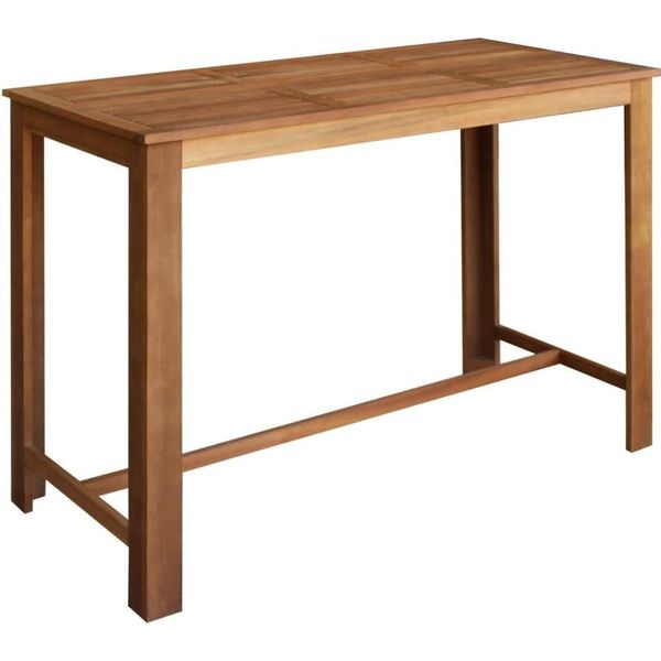 Set Di Tavolo E Sedie Da Bar 7 Pezzi In Legno Massiccio Di Acacia-image