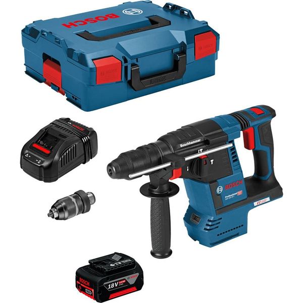 Trapano A Percussione Bosch Gbh 18V-26 F (1 X 5,0 Ah + GAL1880CV + L-Boxx 136)-image