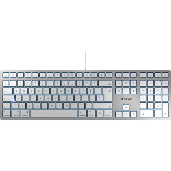 Cherry JK-1610GB-1 Cherry Tas Kc 6000 Slim For Mac Corded Gb-Layout Weiß/Silber-image