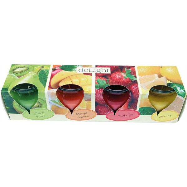 Candele Profumate Selezione Confezione Da 12 In Barattolo, Lunga Durata E Piacevole Profumo ( Selezione Di Frutta )-image