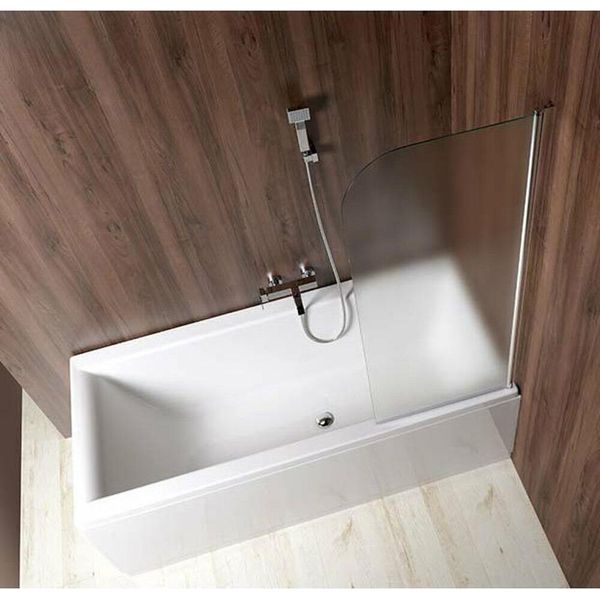 Aqualine Vilma - Schermo Da Bagno 600X1400 Mm, Destro, Vetro Brick AQ6018P-image