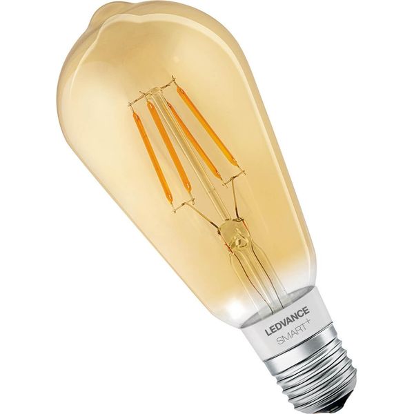Ledvance Filamento Led Smart+ Edison ST64 5,5W = 45W E27 Oro 600Lm Extra Bianco Caldo 2500K Dimmerabile App Google Bluetooth-image