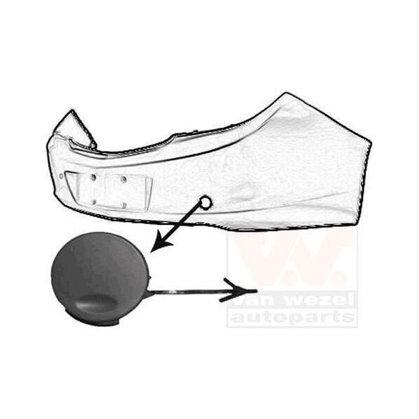 Van Wezel Gancio Di Traino A Flap 3850557 Posteriore Per Opel Insignia-image