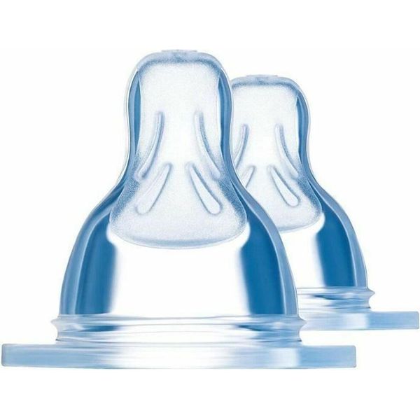 Set 2 Tettarelle Mam Flow Rapid 3, Silicone, +4 Mesi, Trasparente-image