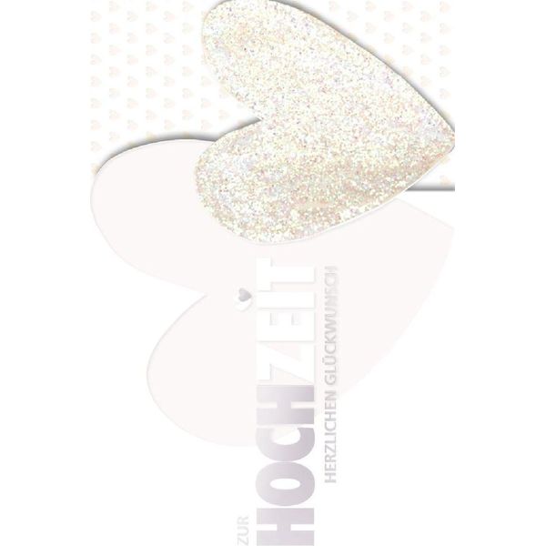 Artebene Card Embossing-Wedding-Heart-Glitter-image
