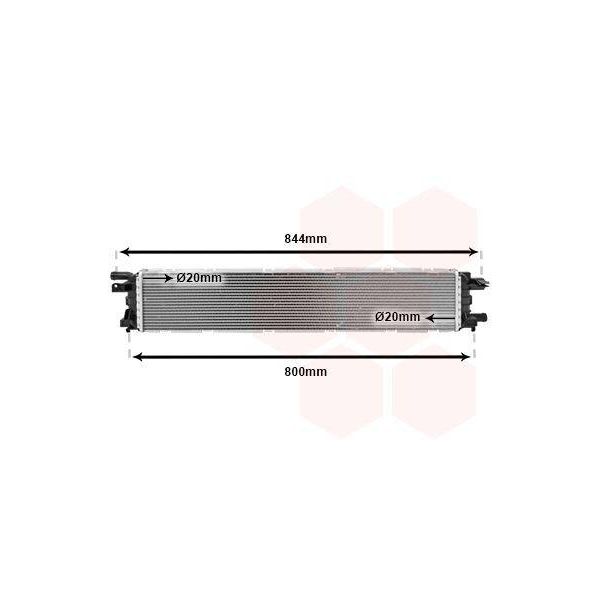 Van Wezel 03002361 Radiatore Radiatore Acqua Radiatore Motore Per Audi A6 Avant (4G5, 4GD, C7) A6 Berlina (4G2, 4GC, C7) Q3 (8UB, 8UG) A6 Allroad-image