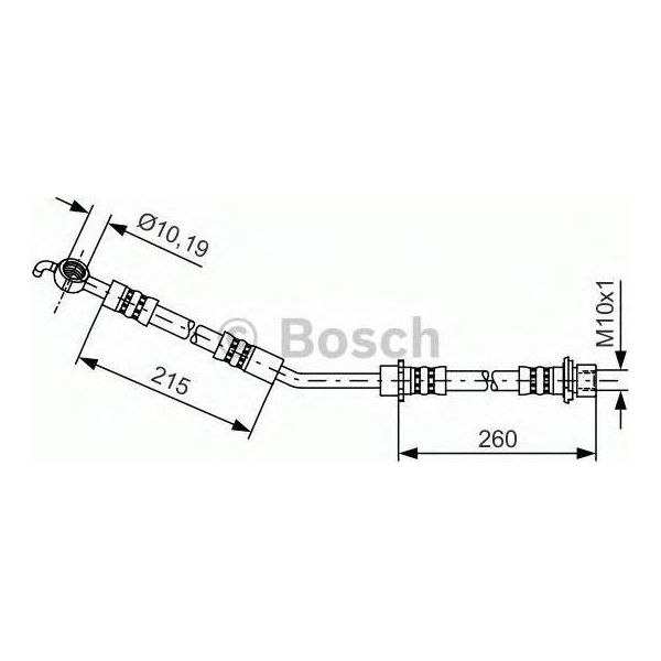 Bosch 1 987 481 409 Tubo Freno Anteriore Sinistro Per Toyota Yaris Hatchback (P9) Per Subaru Trezia Ii (DBA-NSP120)-image