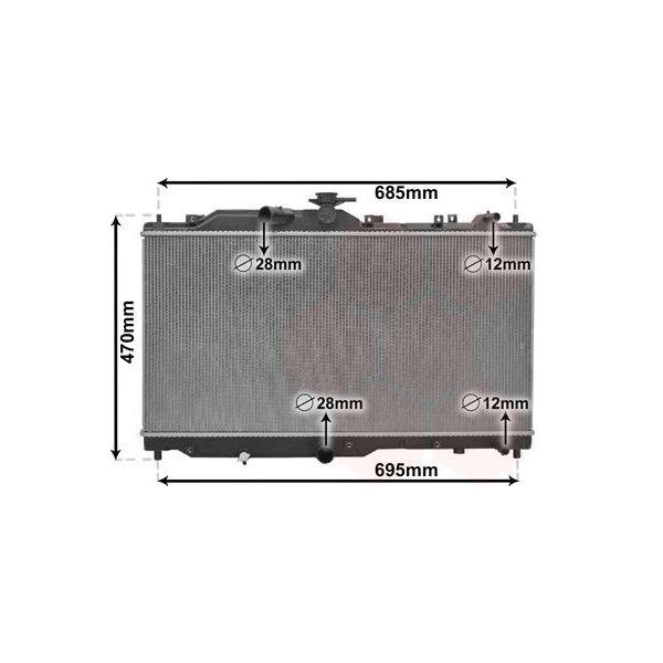 Van Wezel 27012702 Radiatore Radiatore Acqua Radiatore Motore Per Mazda CX-3 (Dk)-image