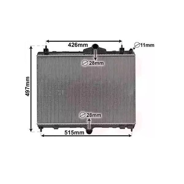 Van Wezel 40012701 Radiatore Acqua Raffreddatore Motore Adatto A Peugeot 508 Sw I (8E) 508 I (8D) Berlina-image