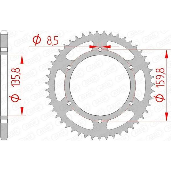 Pignone Posteriore Standard Afam In Acciaio 35304 - 520-image