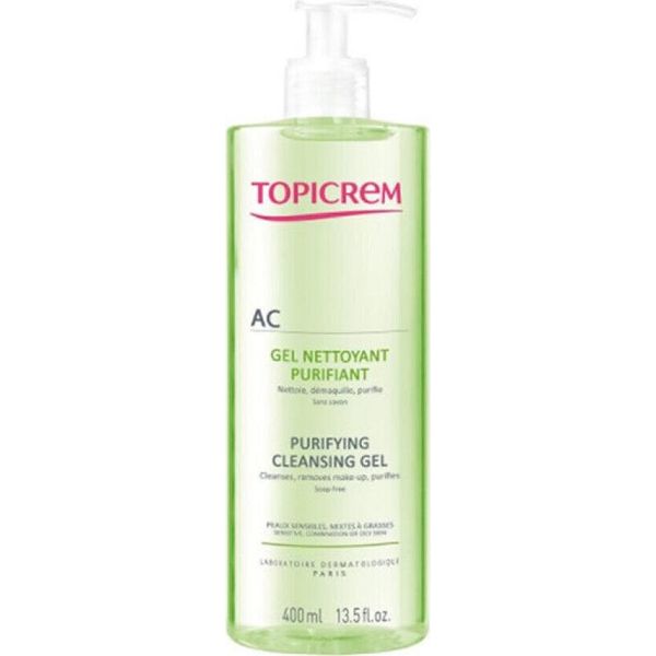 Topicrem - Gel Detergente Purificante Ac (Pelle Grassa E Sensibile) - Gel Detergente 400Ml-image