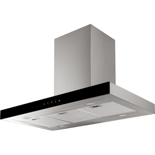 Cofano Estrattore Ad Isola 90 Cm Cofano Camino In Acciaio Inox Touch Control Respekta-image