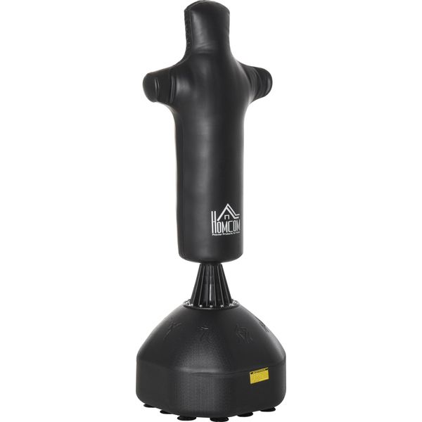 Homcom Sacco Da Boxe In Piedi 180 Cm Sacco Da Boxe In Piedi Per Adulti Colonna Da Boxe Manichino Dal Design Umanoide Per Professionisti E Principianti Nero-image