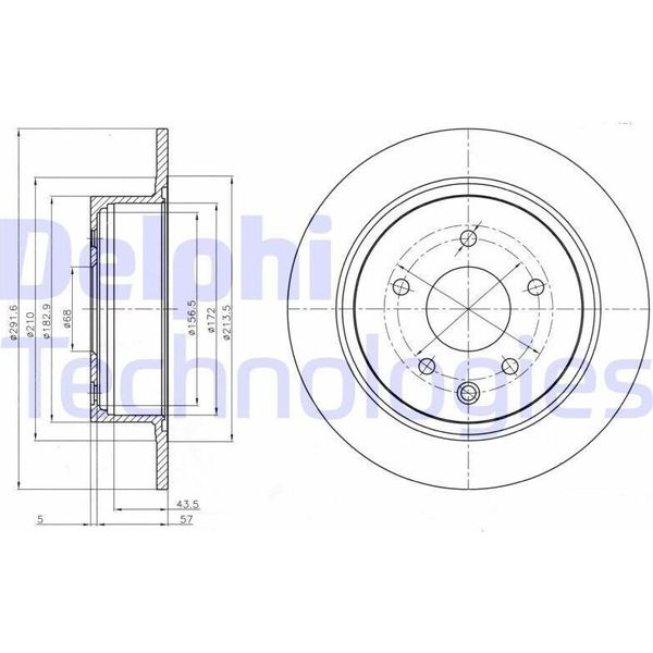 2X Disco Freno Delphi BG4108C Per Renault Koleos (Hy_) Per Nissan Juke (F15)-image