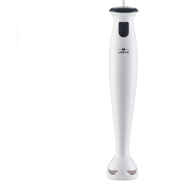 Lentz 74178 Frullatore A Mano 150W Con Testa Larga Frullatore A Bastone Frullatore In Acciaio Inox Tritatutto Frullatore A Bastone, Bianco-image