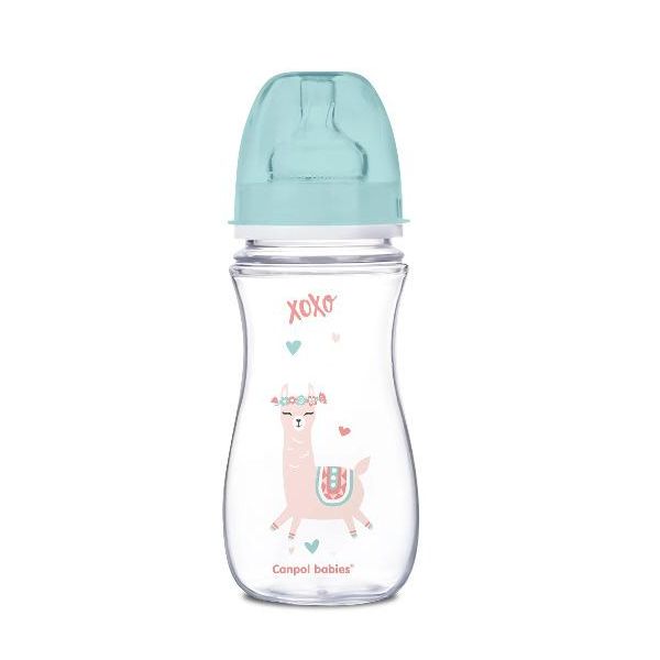 Canpol Babies Bottiglia A Bocca Larga, Animali Esotici, 300 Ml - Verde-image