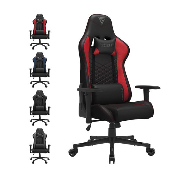 Sedia Da Gioco SENSE7 Spellcaster - Sedia Da Ufficio Ergonomica Con Braccioli 2D, Funzione Dondolo, Inclinazione A 160°, Ecopelle, Fino A 150Kg, Per Giocatori Fino A 185Cm-image