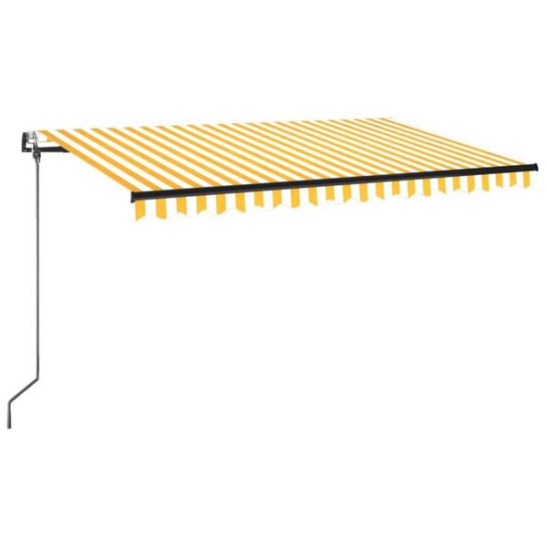 Tenda Automatica Con Led E Sensore Vento 450X350 Cm Giallo/Bianco-image