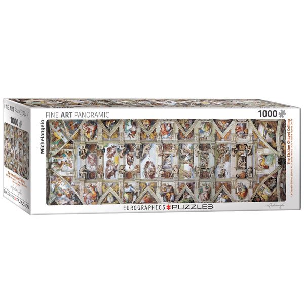 Puzzle Panoramico Da 1000 Pezzi Michelangelo-Cappella Sistina-image