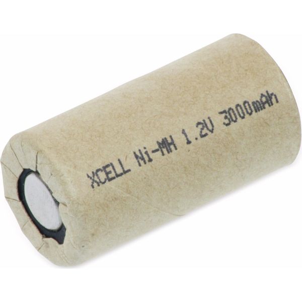 Batteria Ricaricabile Xcell Nimh A Celle Sub-C Con Involucro Di Cartone, 1,2V-/3000Mah, 43X22,5 Mm-image