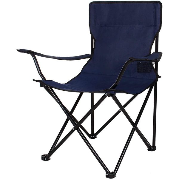 Sedia Da Campeggio Sedia Pieghevole Sedia Da Pesca Direttore Spiaggia Pieghevole Outdoor - Blu Navy-image