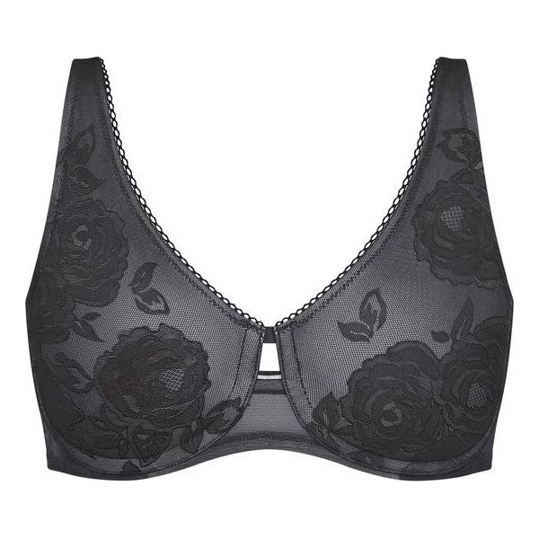 Reggiseno Con Ferretto Triumph Wild Rose Sensation - Nero - Taglia 75D-image